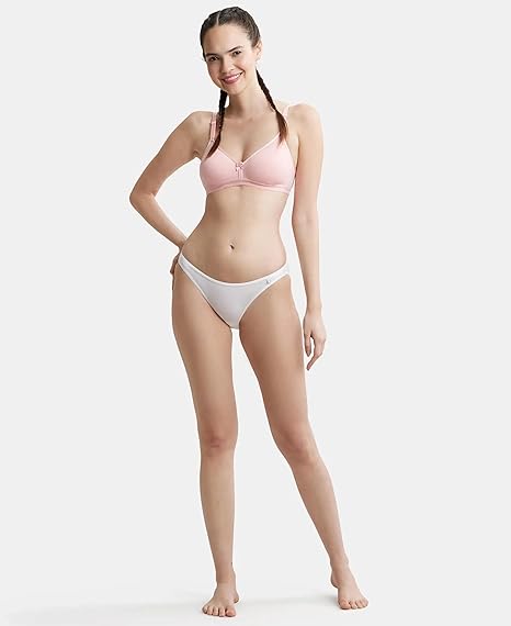 Jockey 1581 Women’s Wirefree Cotton Bra – Medium Coverage with Soft Underband